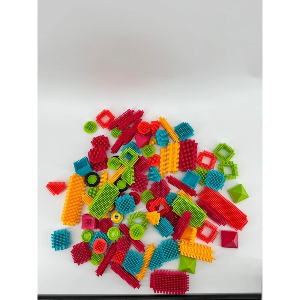 Bristle Blocks 97 Piece Building Set STEM Educational Toy Mixed Shapes Colors